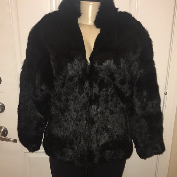 🎉HP🎉 Flawless Rabbit Fur Coat - Picture 1 of 6